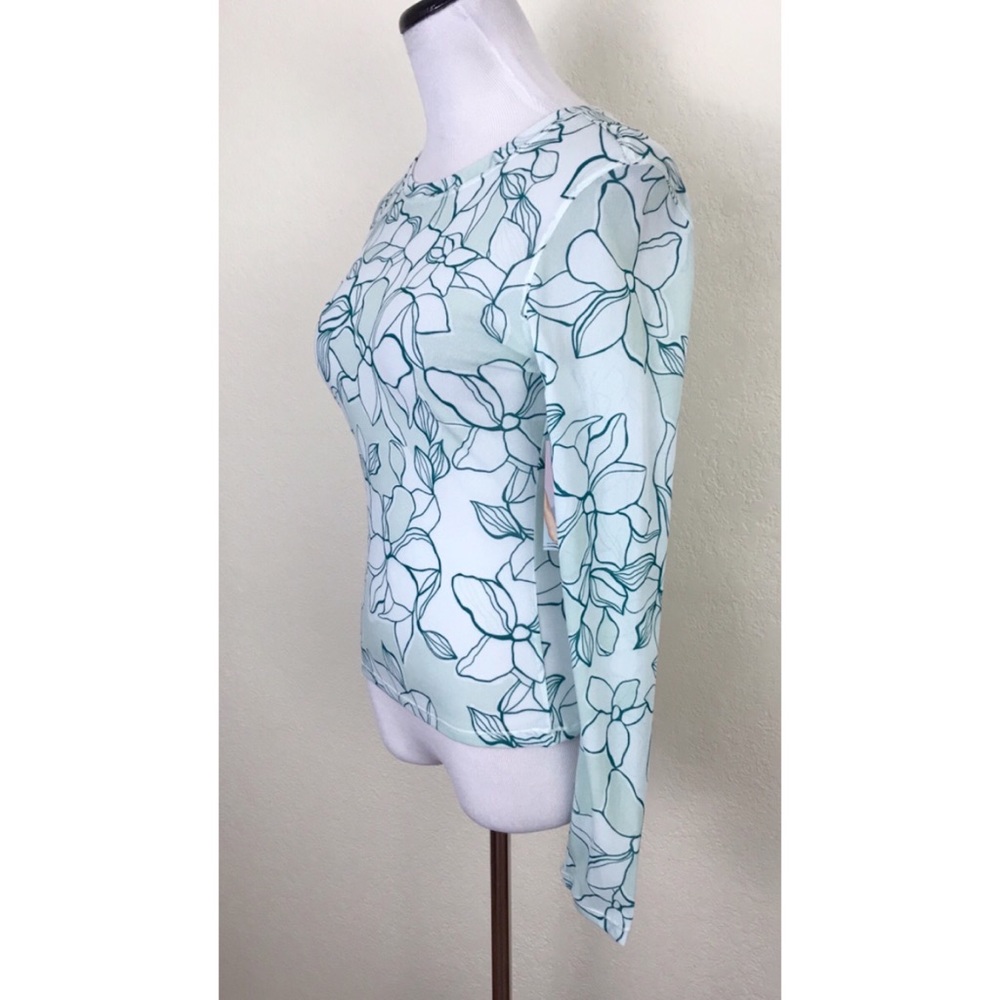 NWT Joy Lab Sheer Floral Long Sleeve Shirt - Picture 3 of 7
